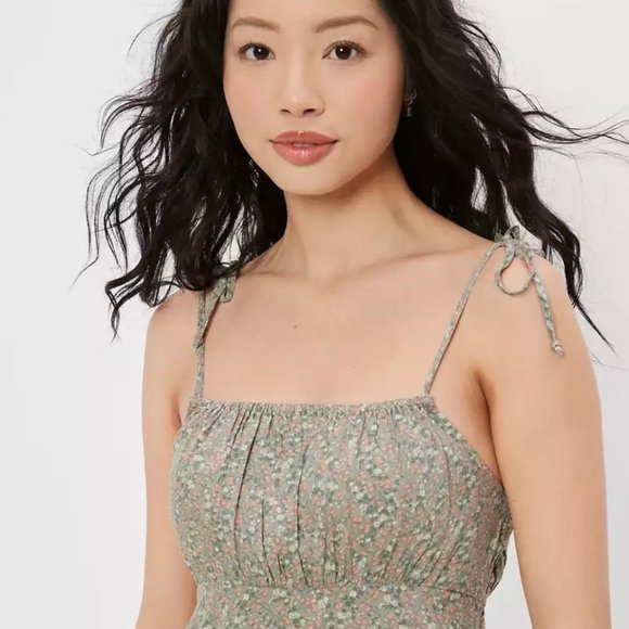 - AE Ruched Square Neck Mini Dress - Picture 2 of 3